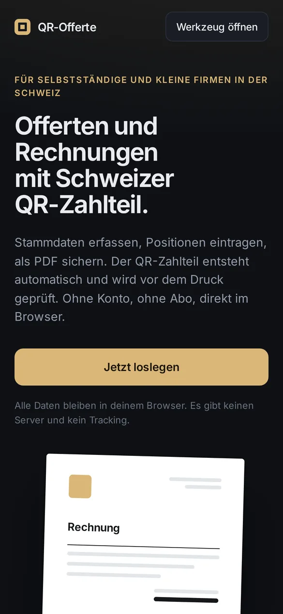 QR-Offerte auf dem Handy